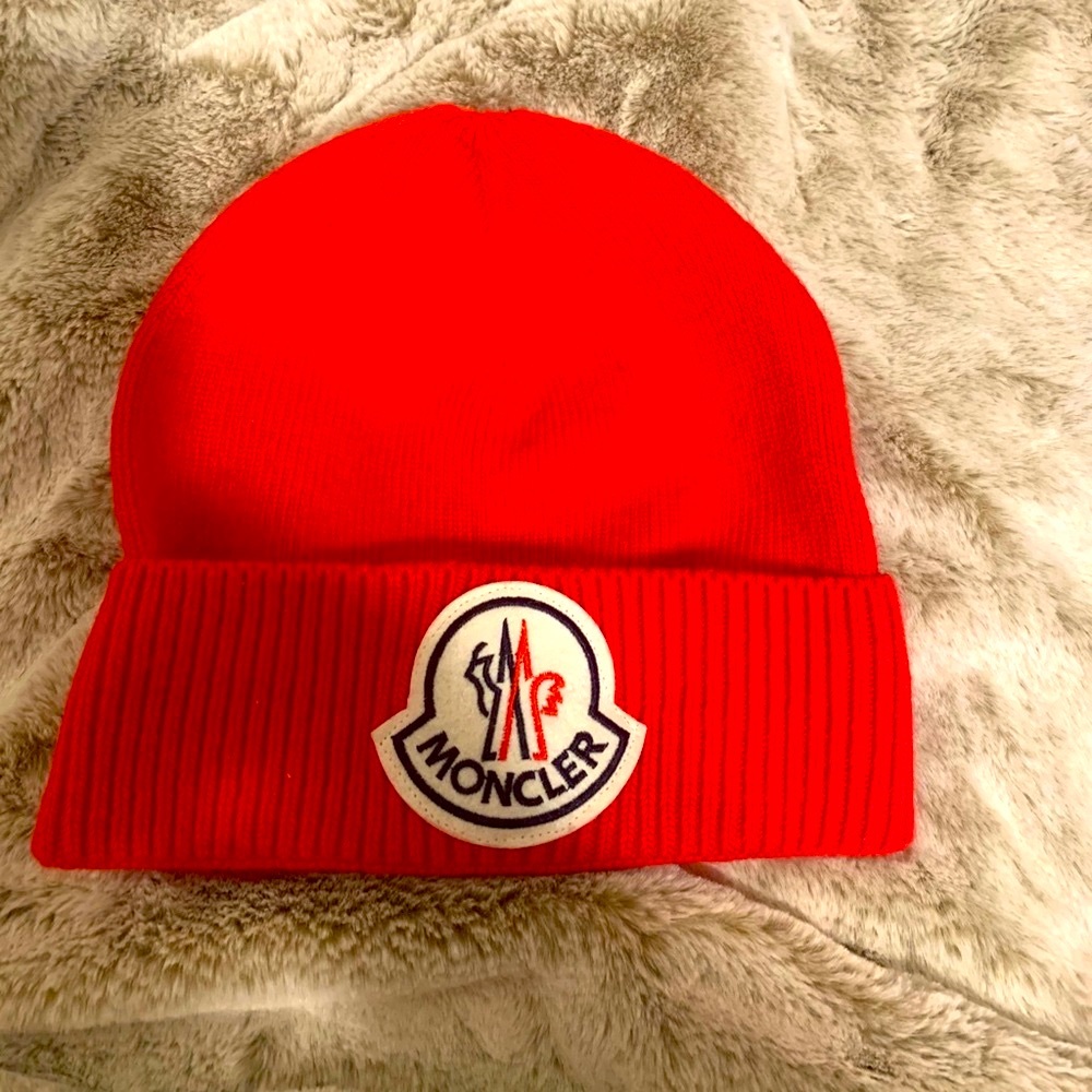 Moncler Red Beanie